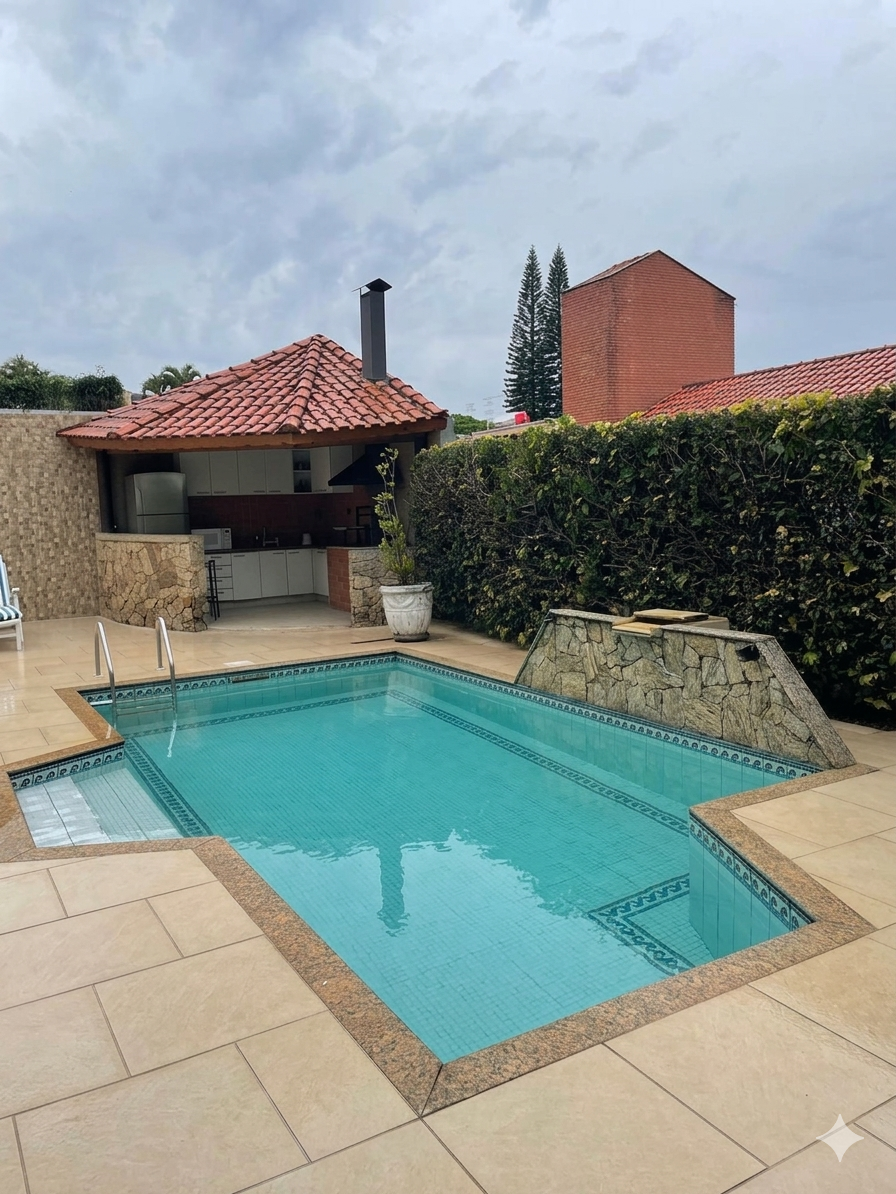 Piscina cristalina limpa